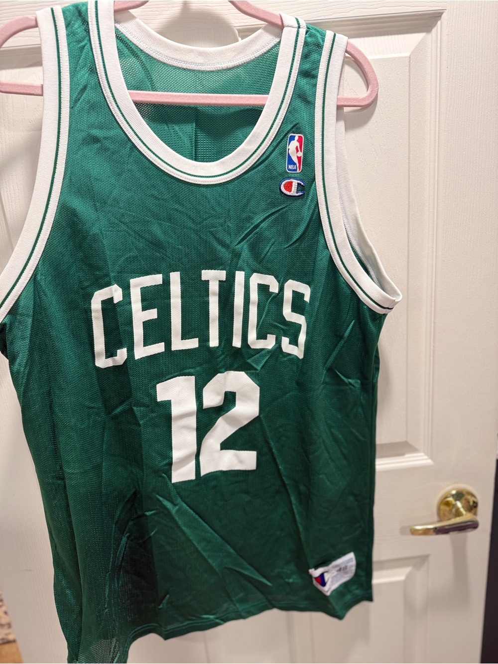 Vintage 1994 1995 Dominique Wilkins 12 Boston Celtics Champion Jersey Size 48-XL - Picture 3 of 7